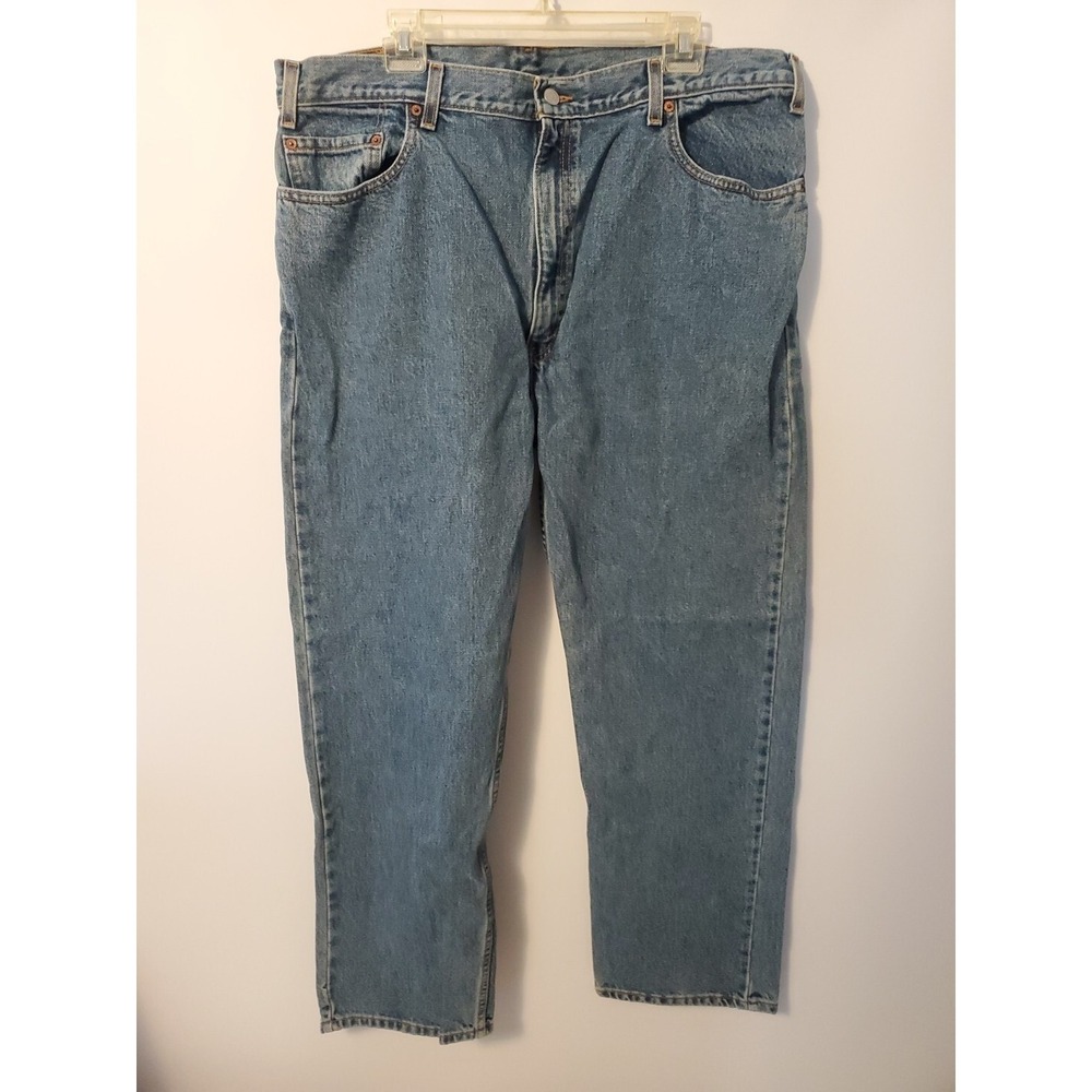 LEVI'S 505 Jeans Men's Size 42 x 30 Medium Wash Regular Fit Straight Leg Stretch